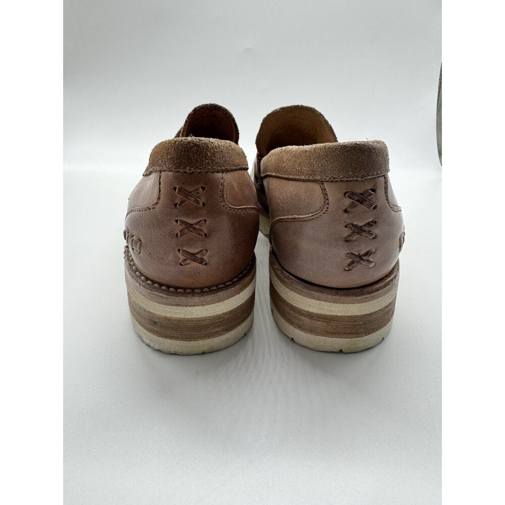 Bed Stu Reina III Tan Leather Mason Penny Loafer Shoes Cobbler Women’s Size 10 - Picture 6 of 11